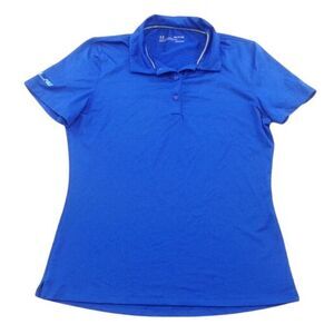 Under Armour HeatGear Golf Polo Shirt Athletic Performance Blue SM